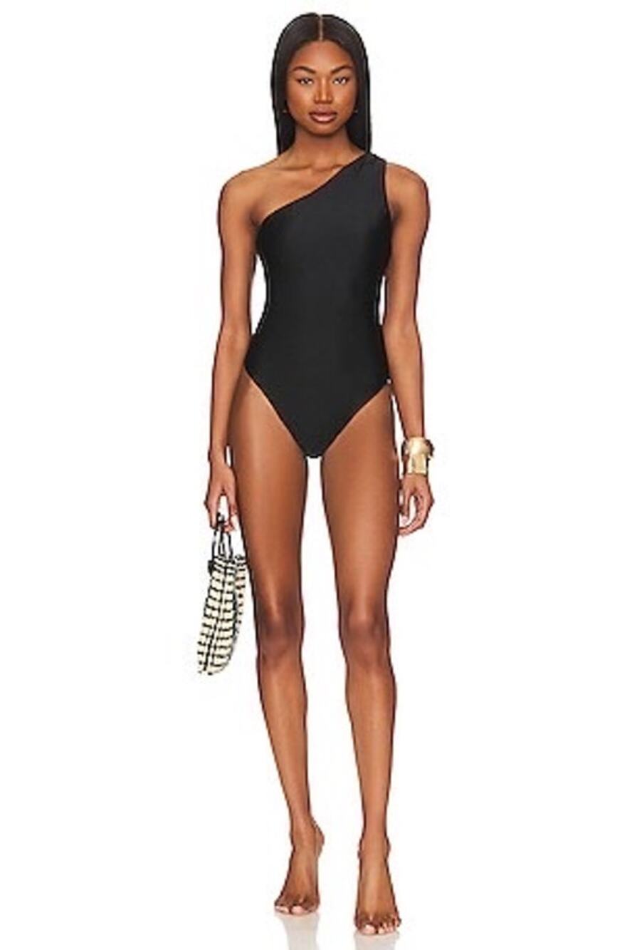BaoBab Gianni One Shoulder One Piece Swimsuit Black